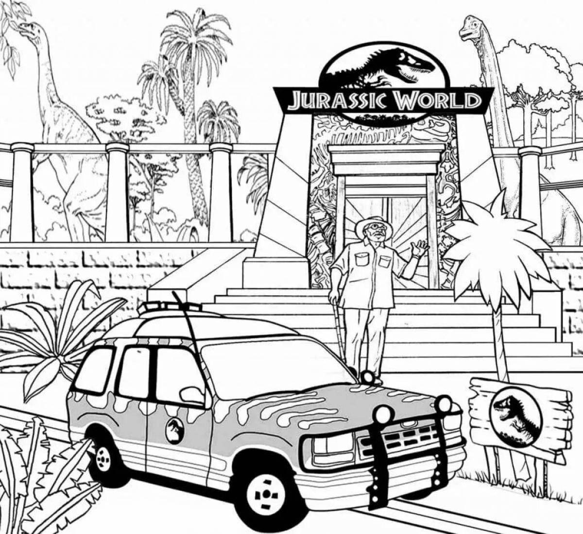 Majestic Jurassic World Coloring Page