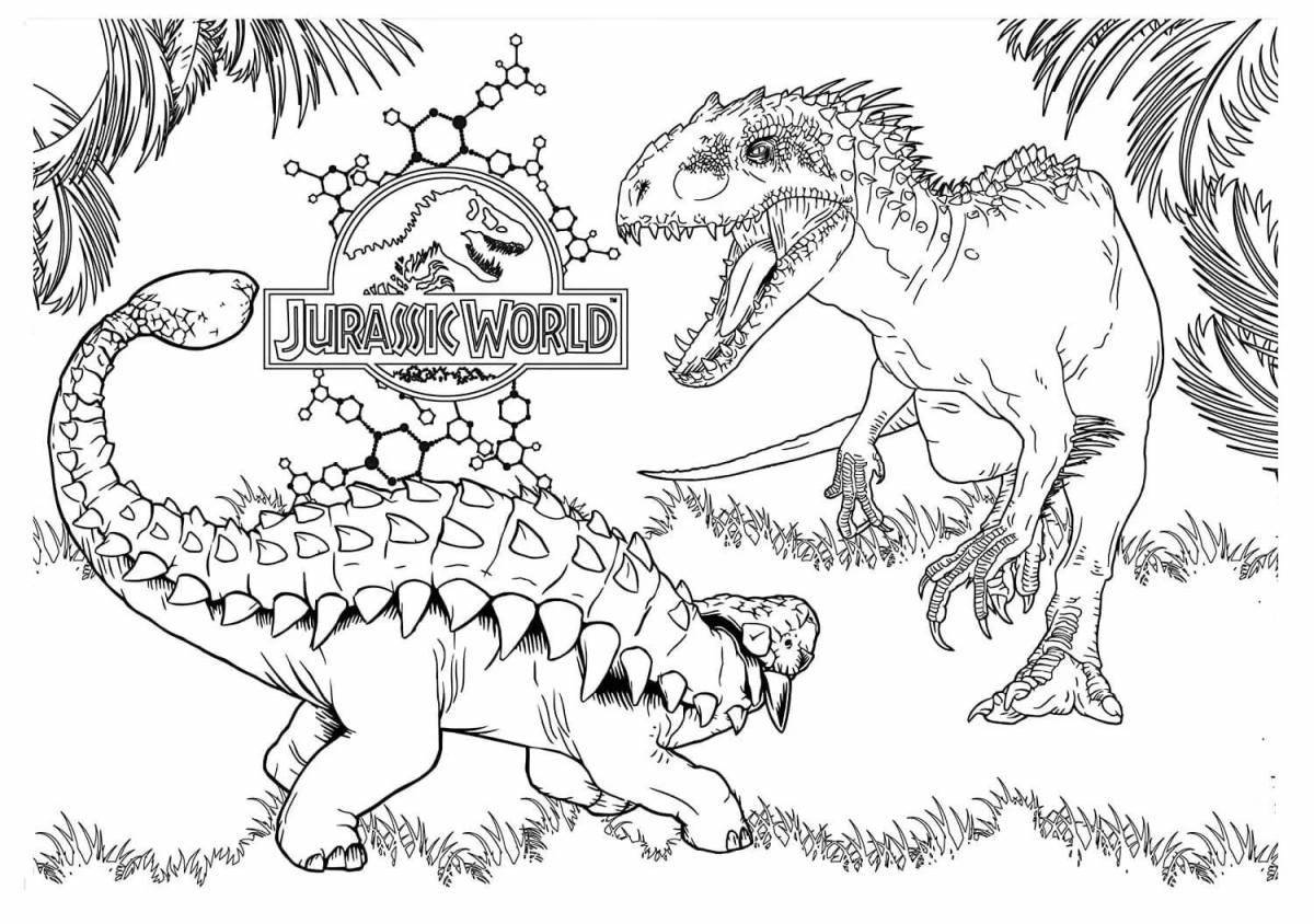 Vibrant Jurassic World coloring book