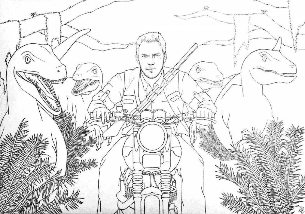 Luxury Jurassic World Coloring Page