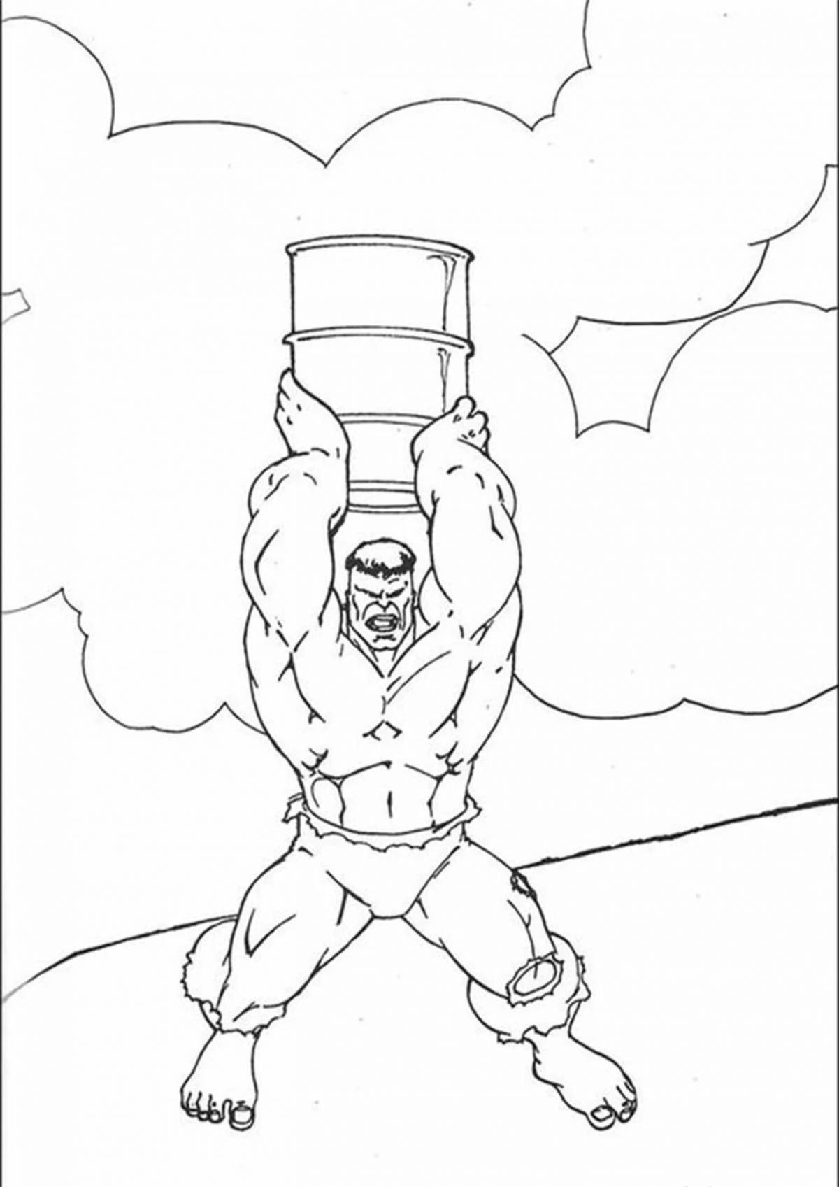 Spider-Man with Hulk elegant coloring page