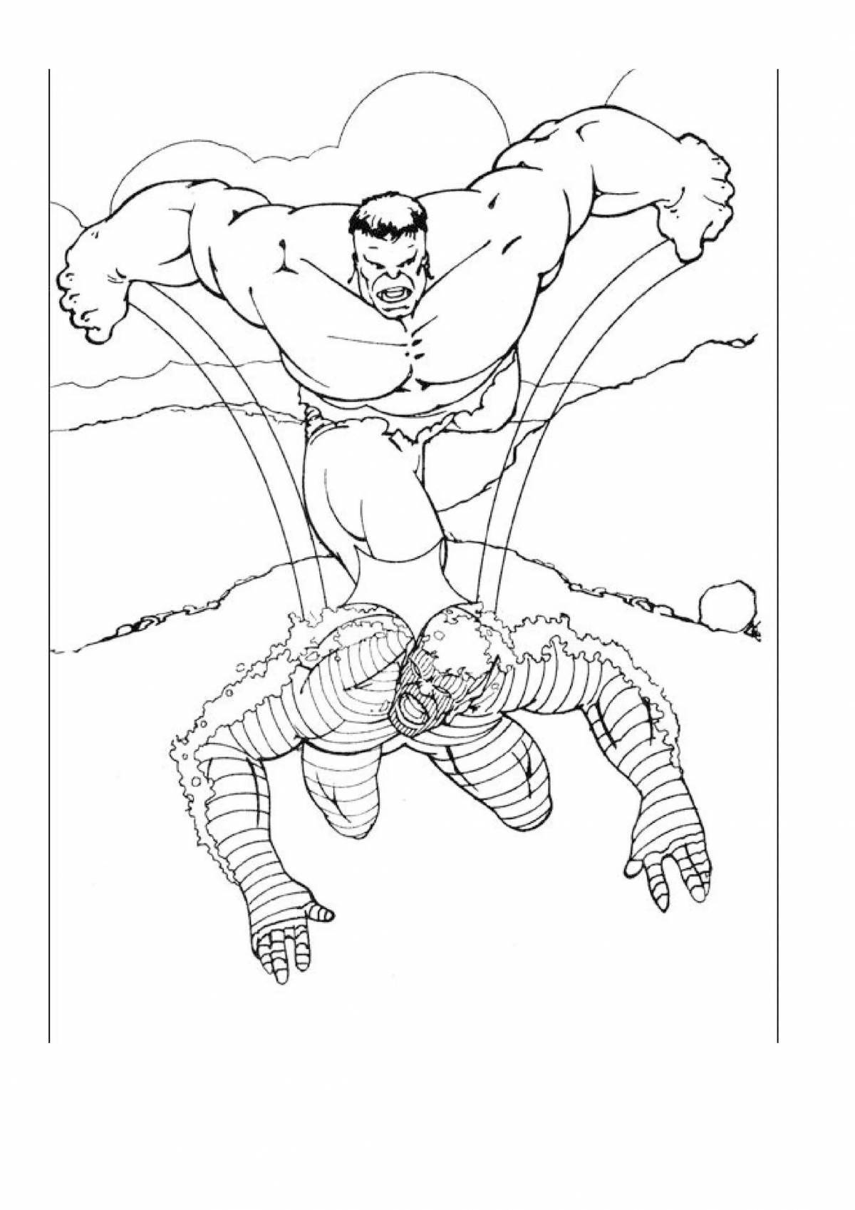 Spider-Man with Hulk coloring page