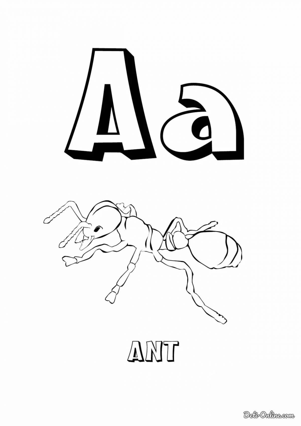 Creative coloring of english letters for kids