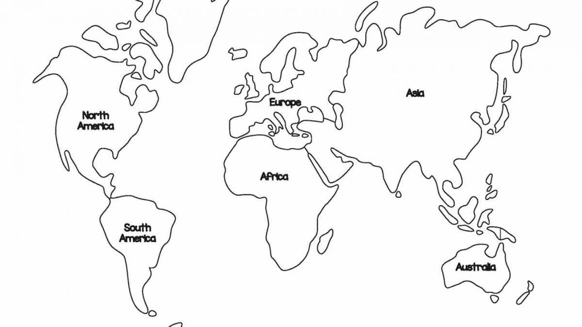 Потрясающая карта мира с границами