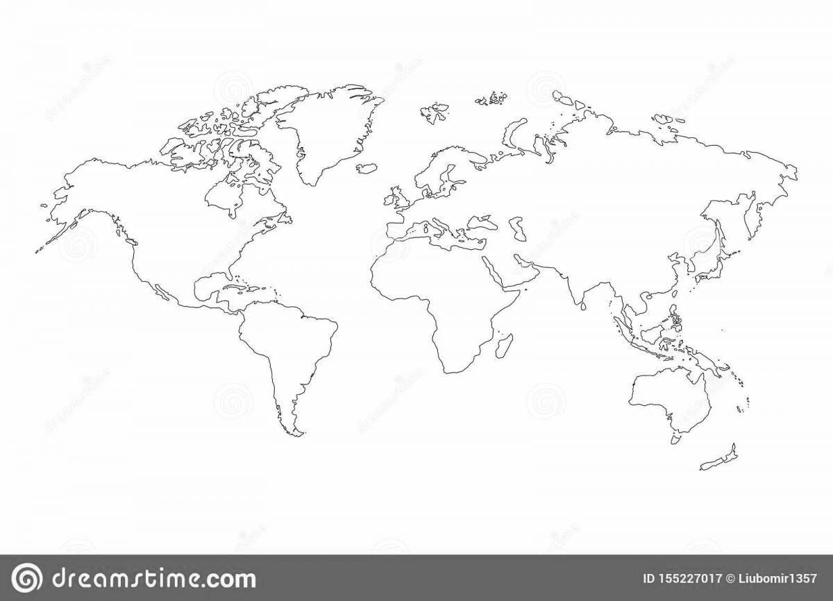 Большая карта мира с границами