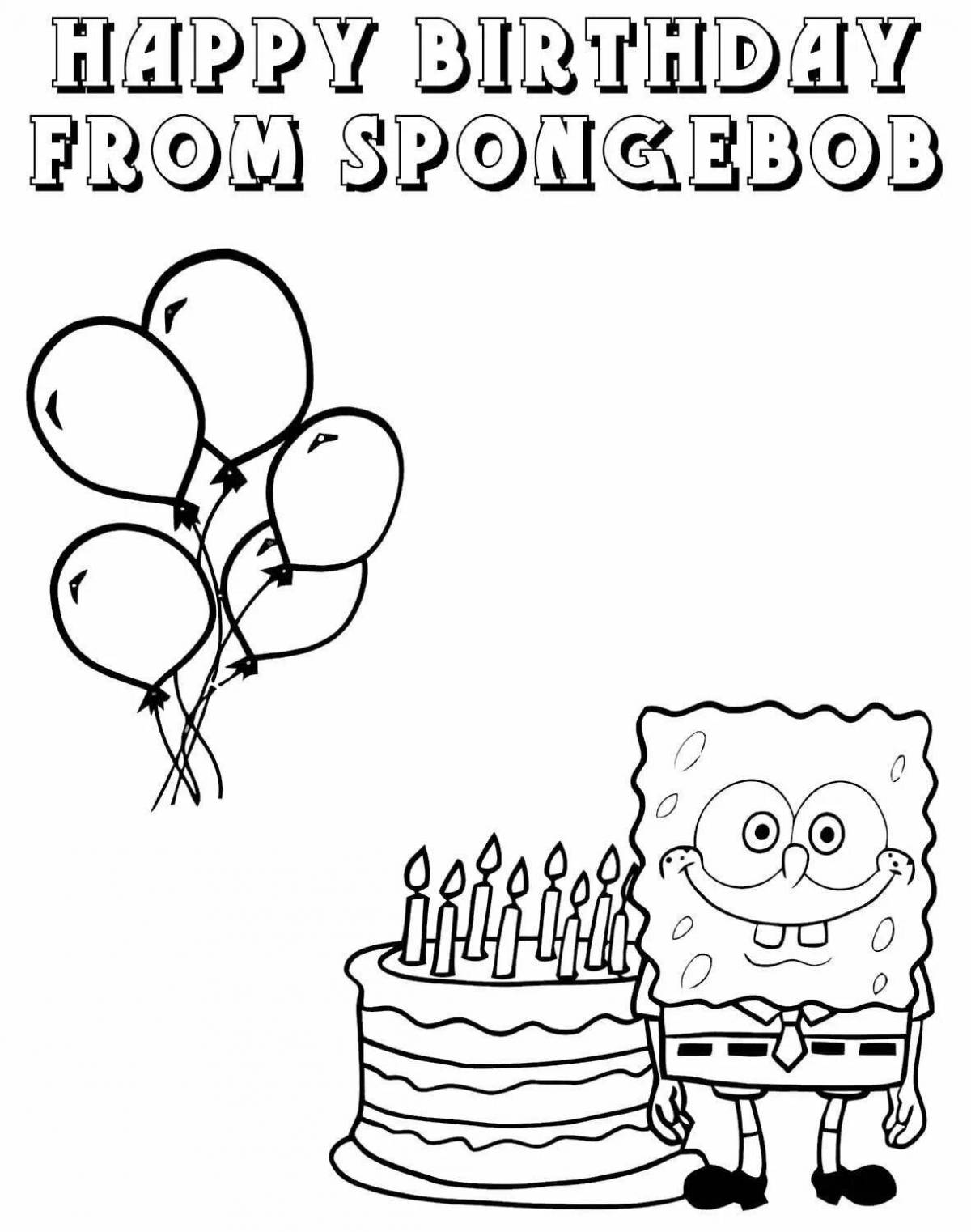 Sparkly happy birthday godmother coloring book