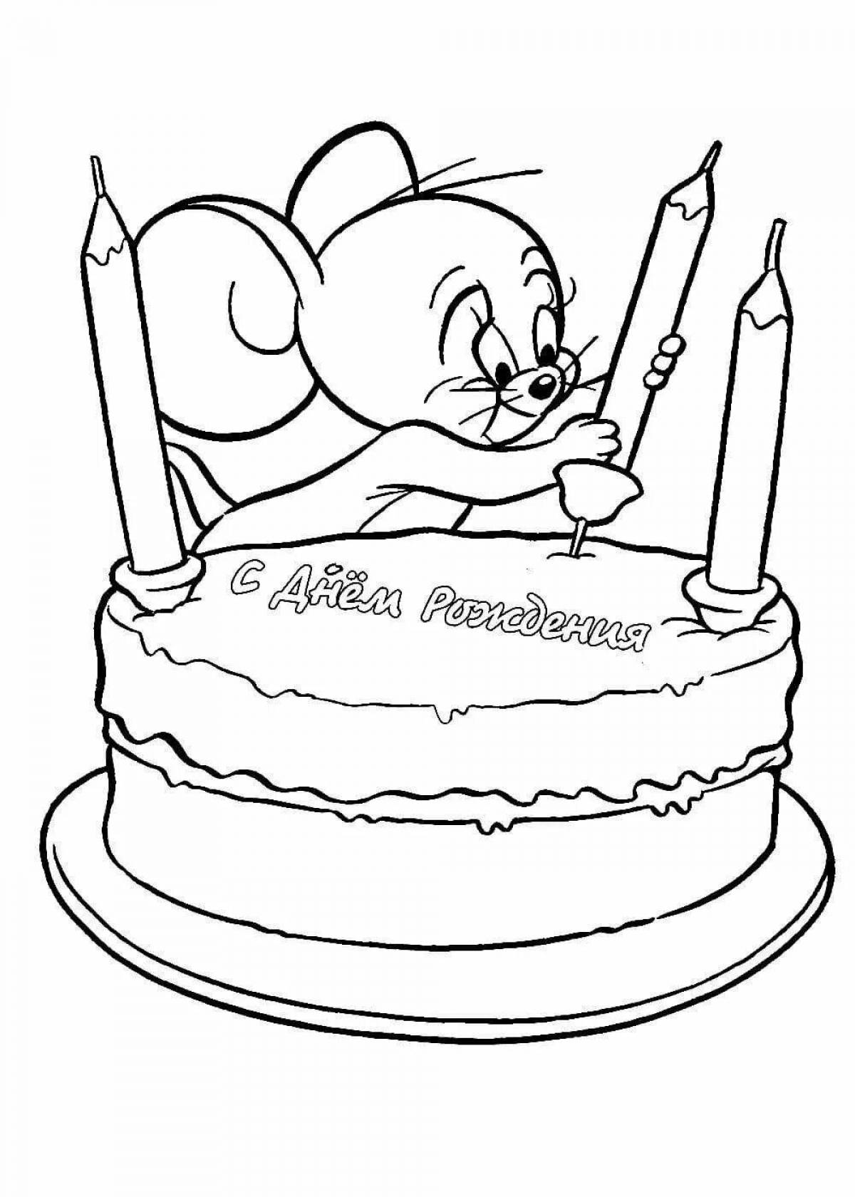 Happy birthday godmother glitter coloring page