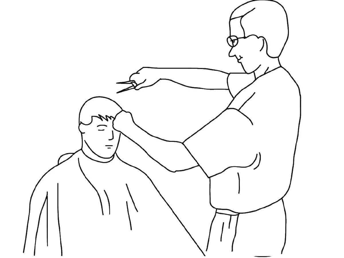 Coloring pages hairdresser for kids