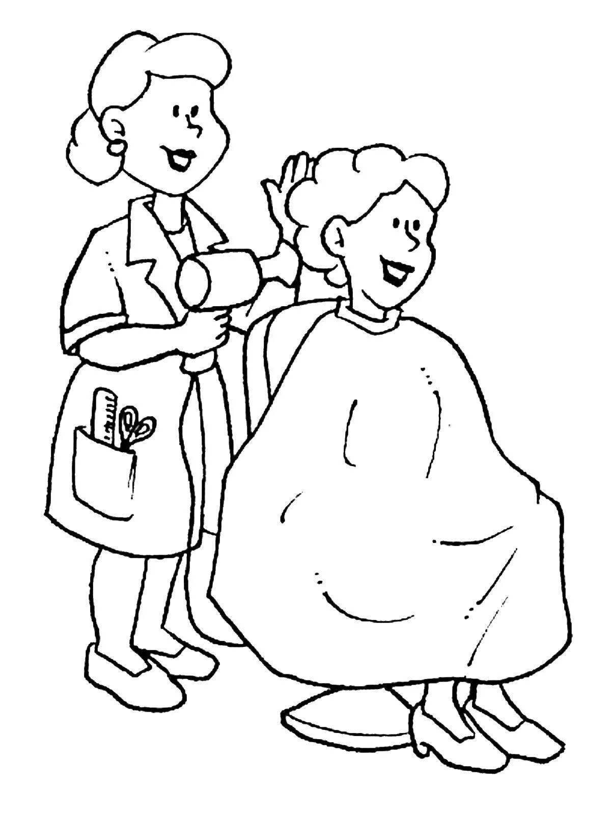 Профессия парикмахер — картинка для детей — Все для детского сада
