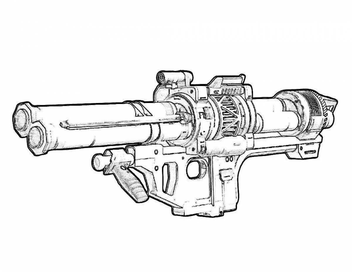 Привлекательные раскраски с оружием для мальчиков