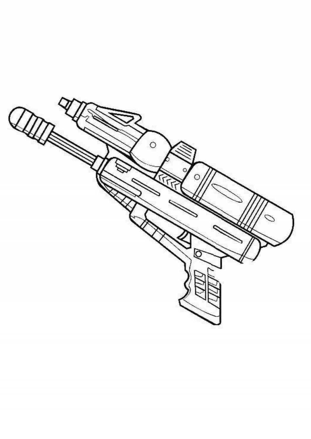 Fascinating coloring pages with guns for boys
