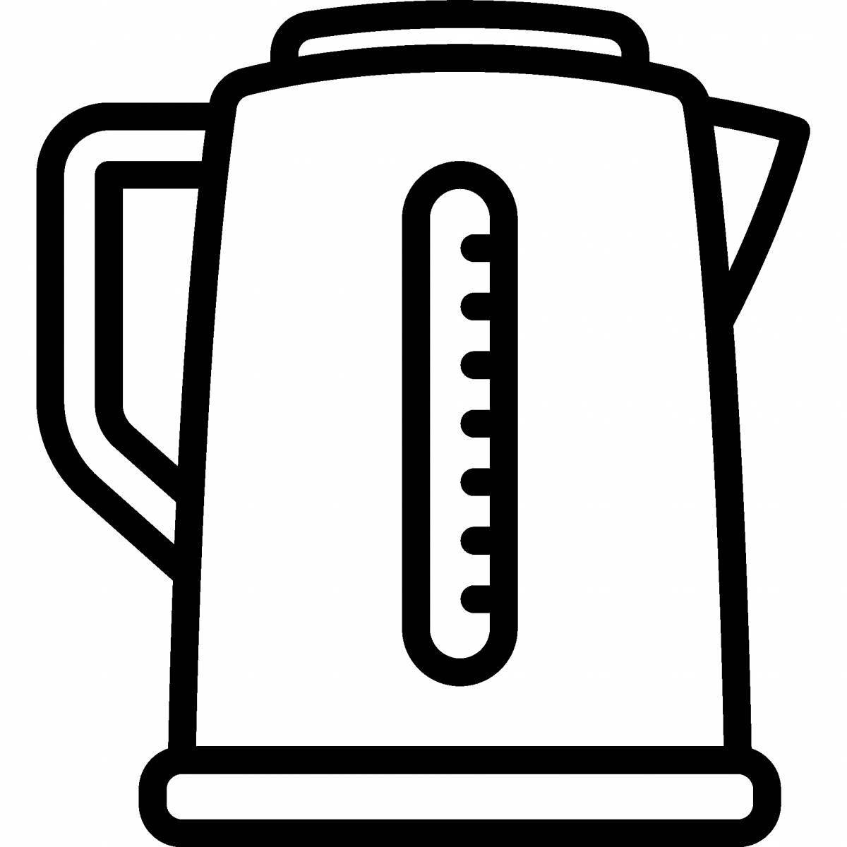 Exciting electric kettle coloring book for kids