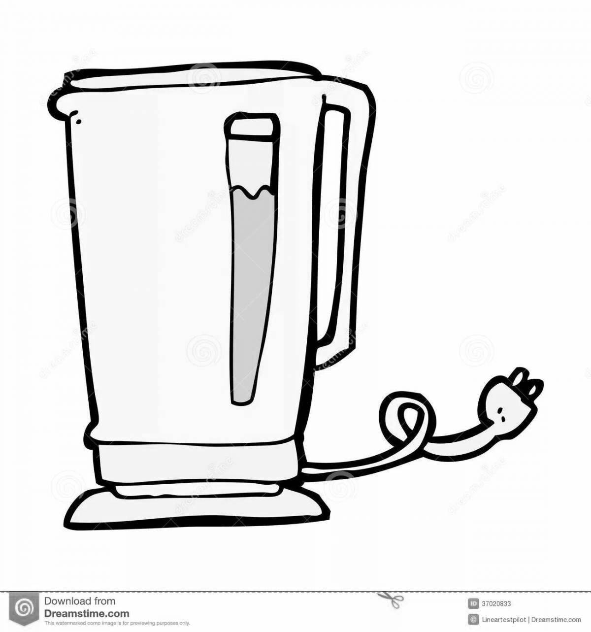 Coloring book magical electric kettle for children