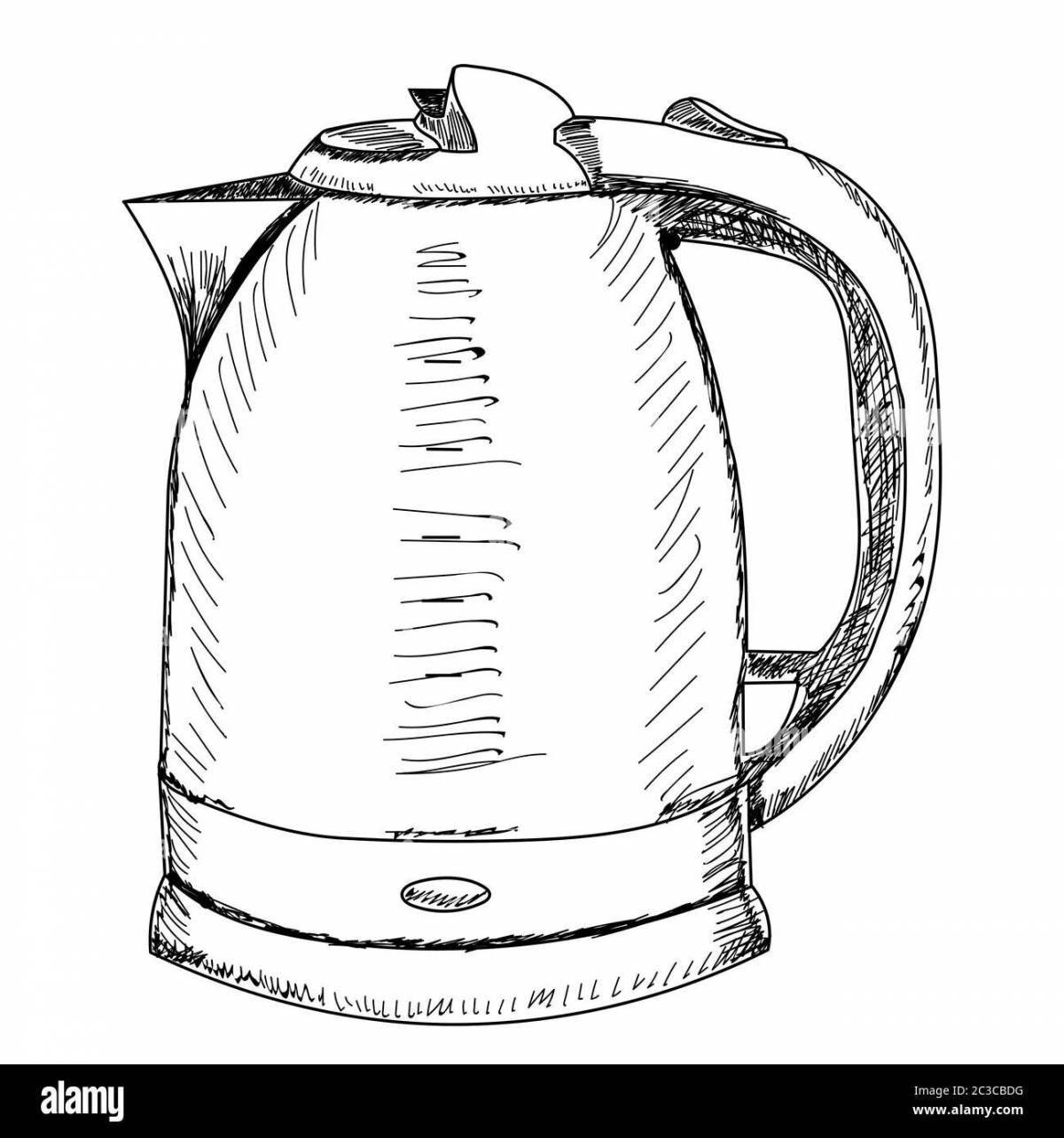 Innovative electric kettle coloring book for kids