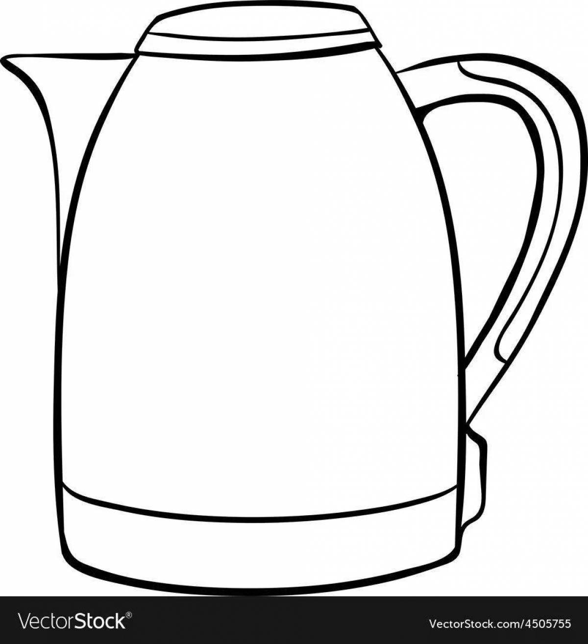 Unique electric kettle coloring book for kids