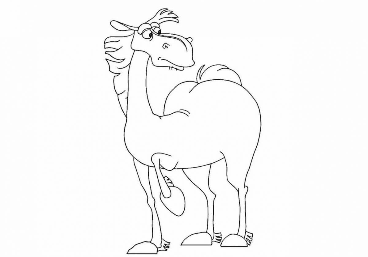 Colorful three hero horse julius coloring page