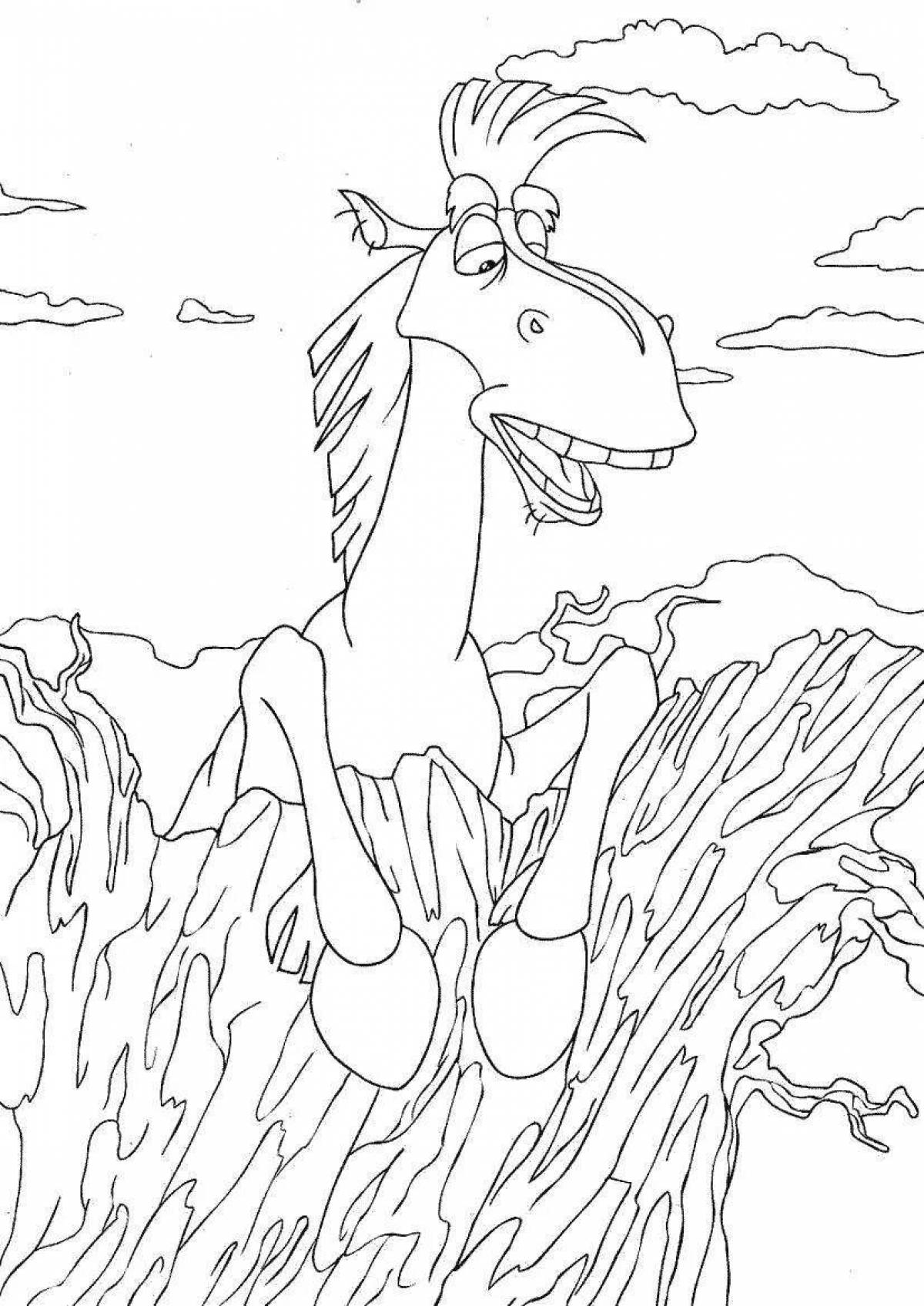 Brilliantly colored three horse heroes julius coloring book