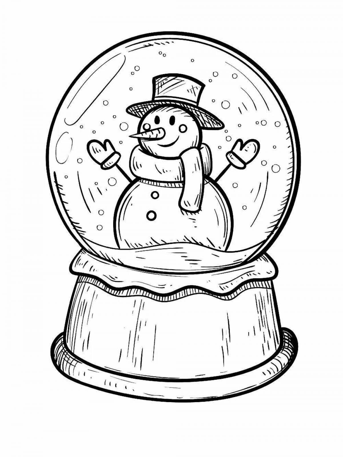 Christmas ball with snow #9