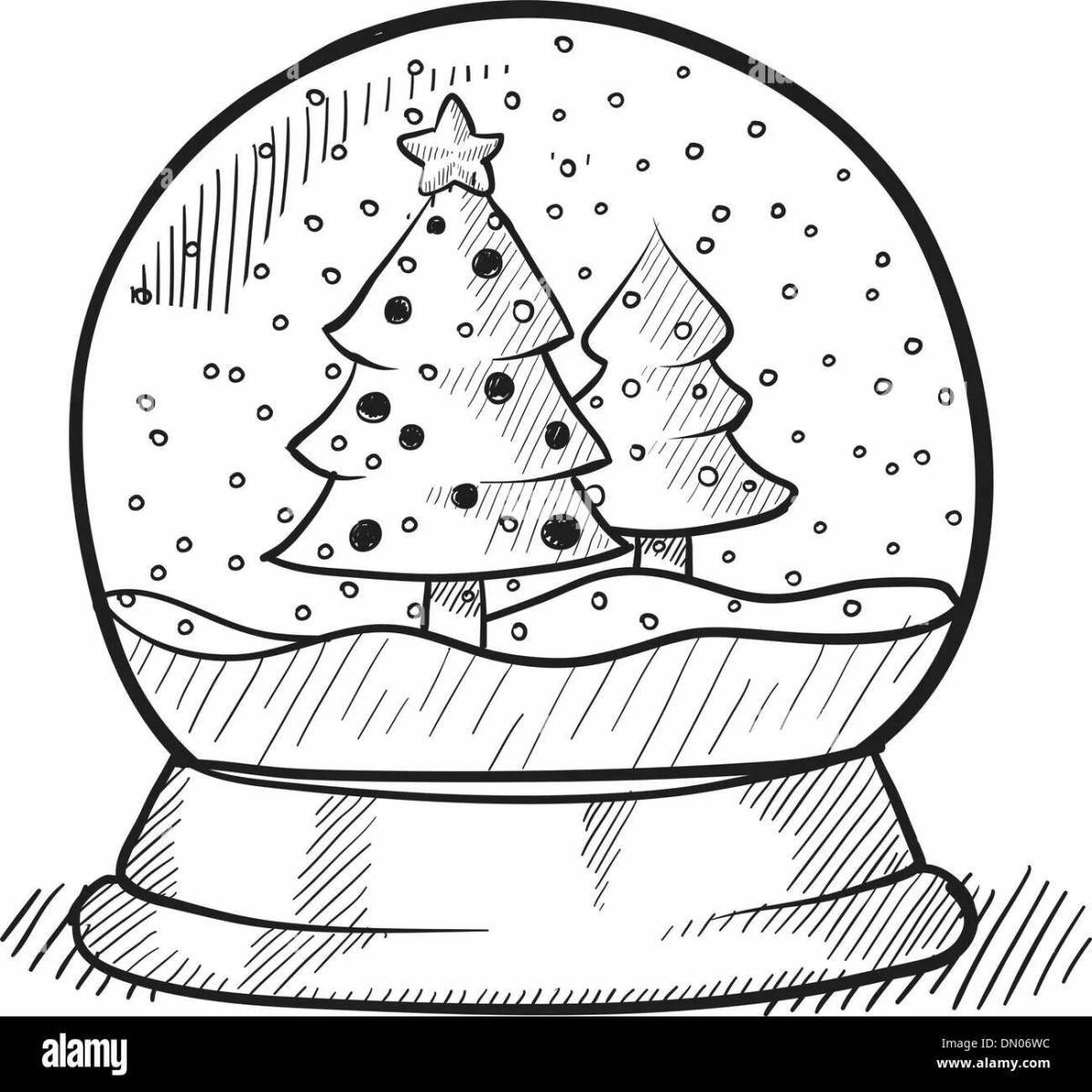 Christmas ball with snow #10
