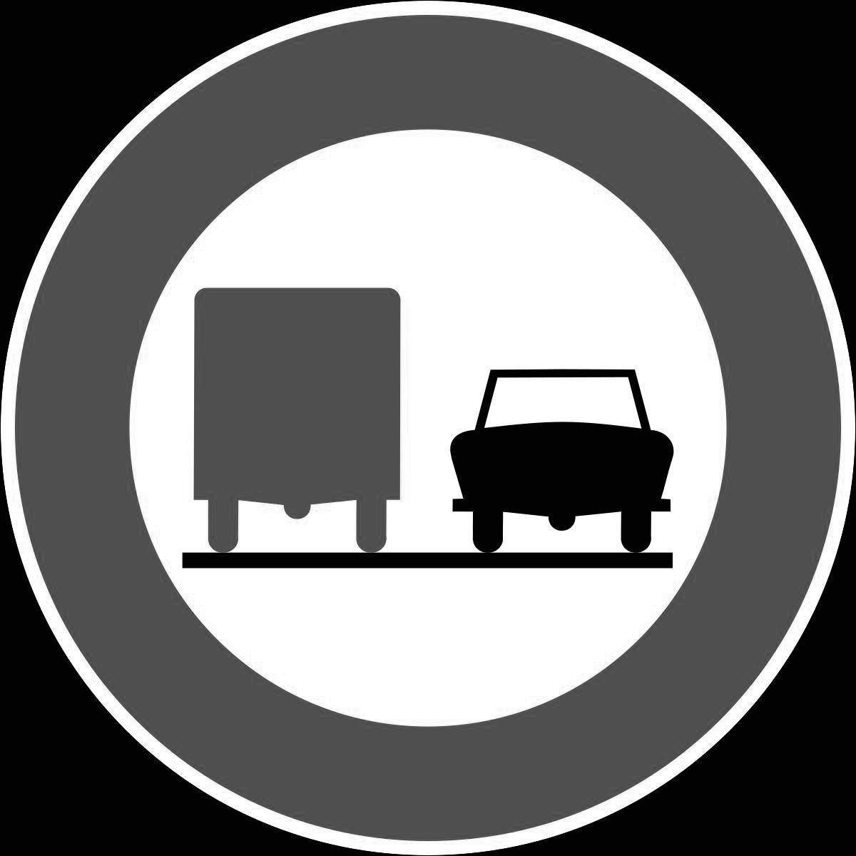 Exciting no overtaking traffic sign coloring page