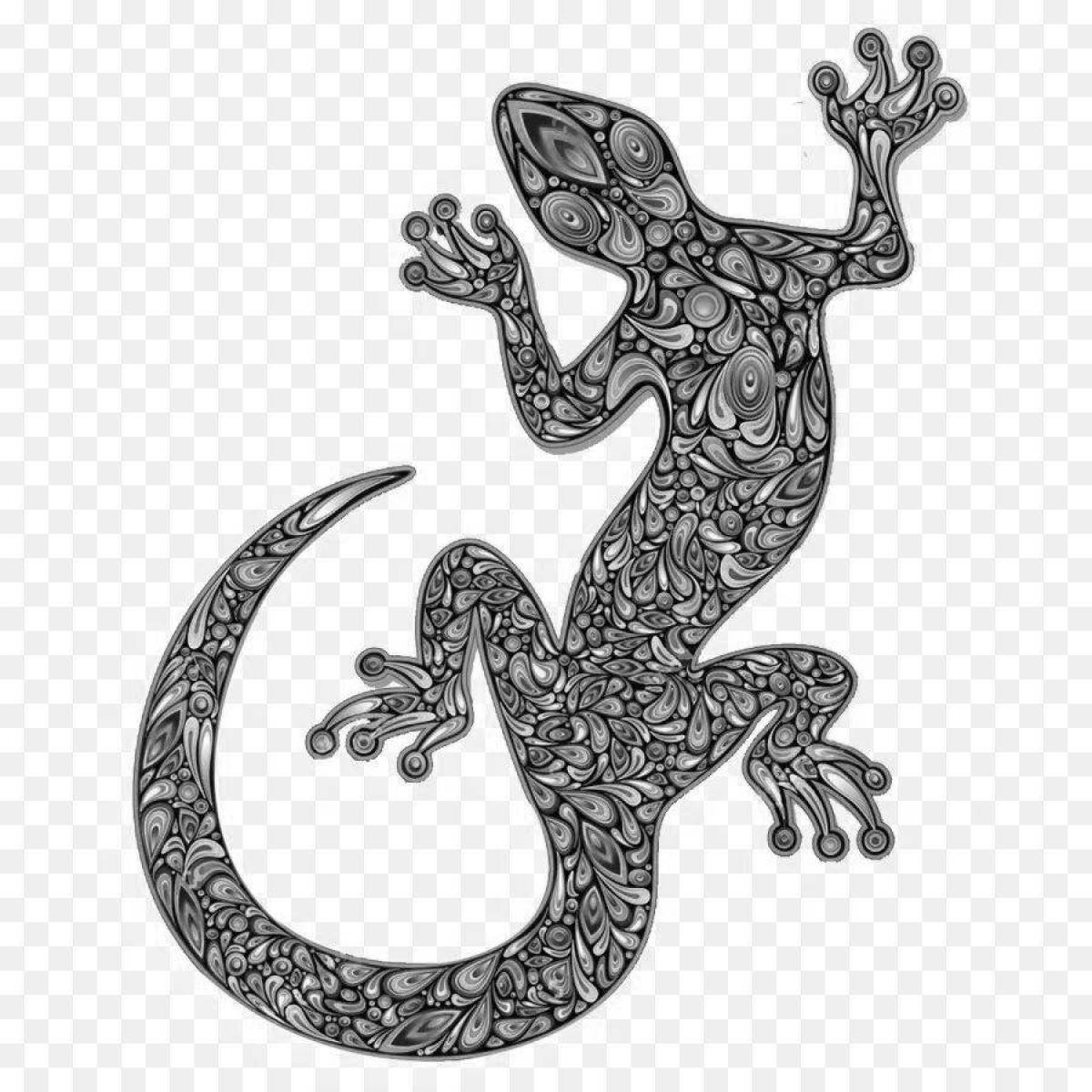 Sublime coloring page copper mountain lizard