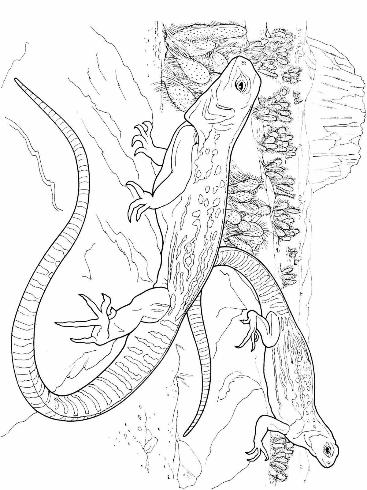 Famous copper mountain lizard coloring page