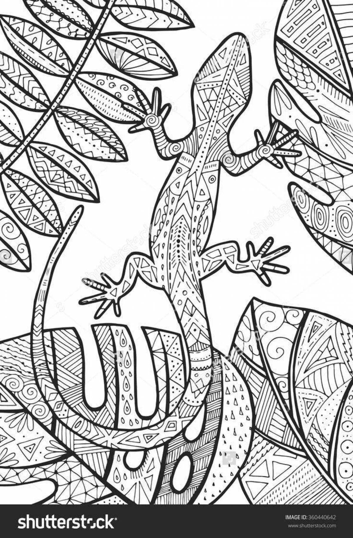 Sublimely coloring page mistress of the copper mountain lizard