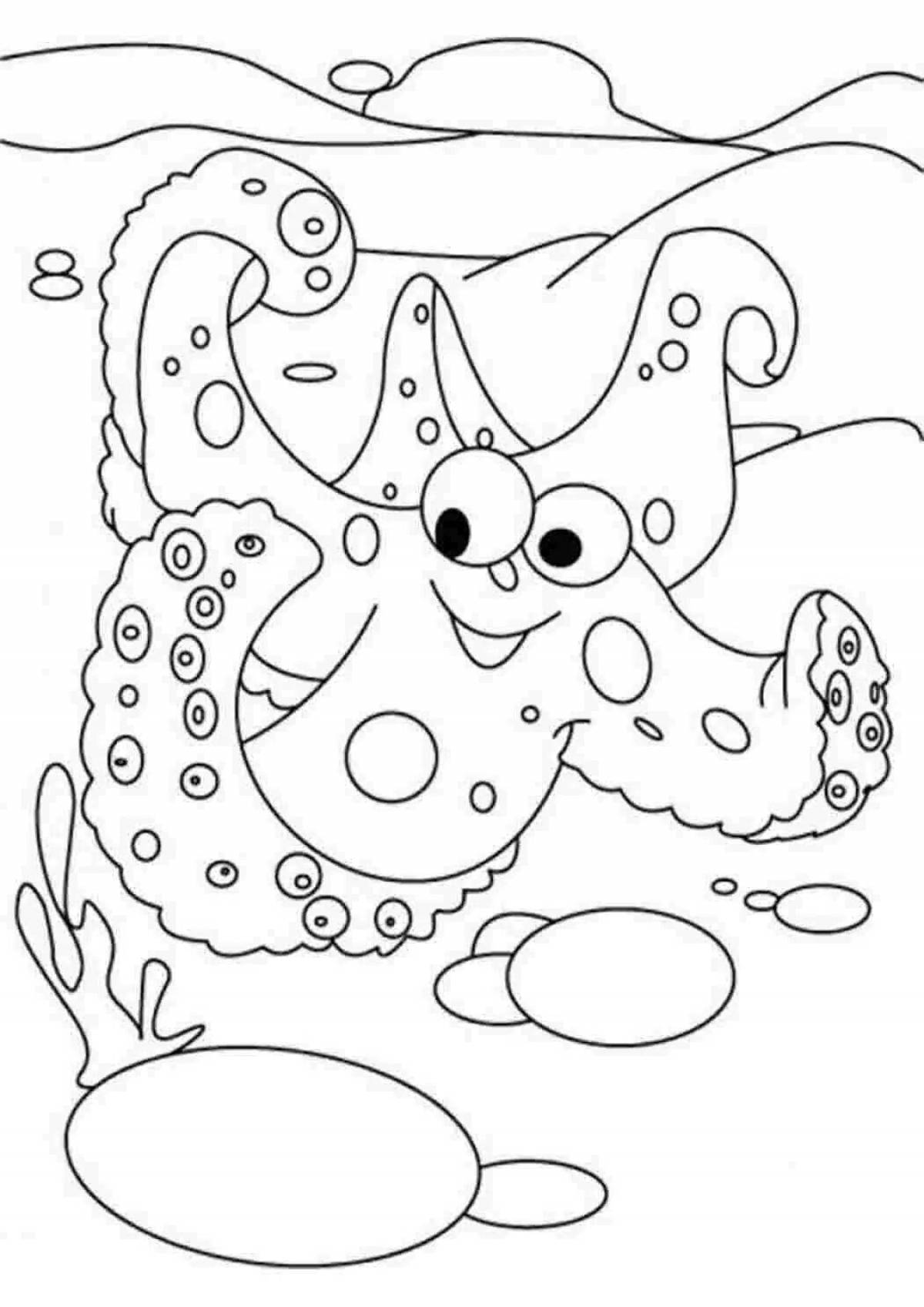 A fun starfish coloring book for kids