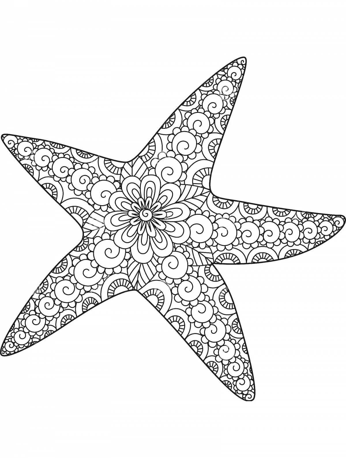 Exciting starfish coloring book for kids