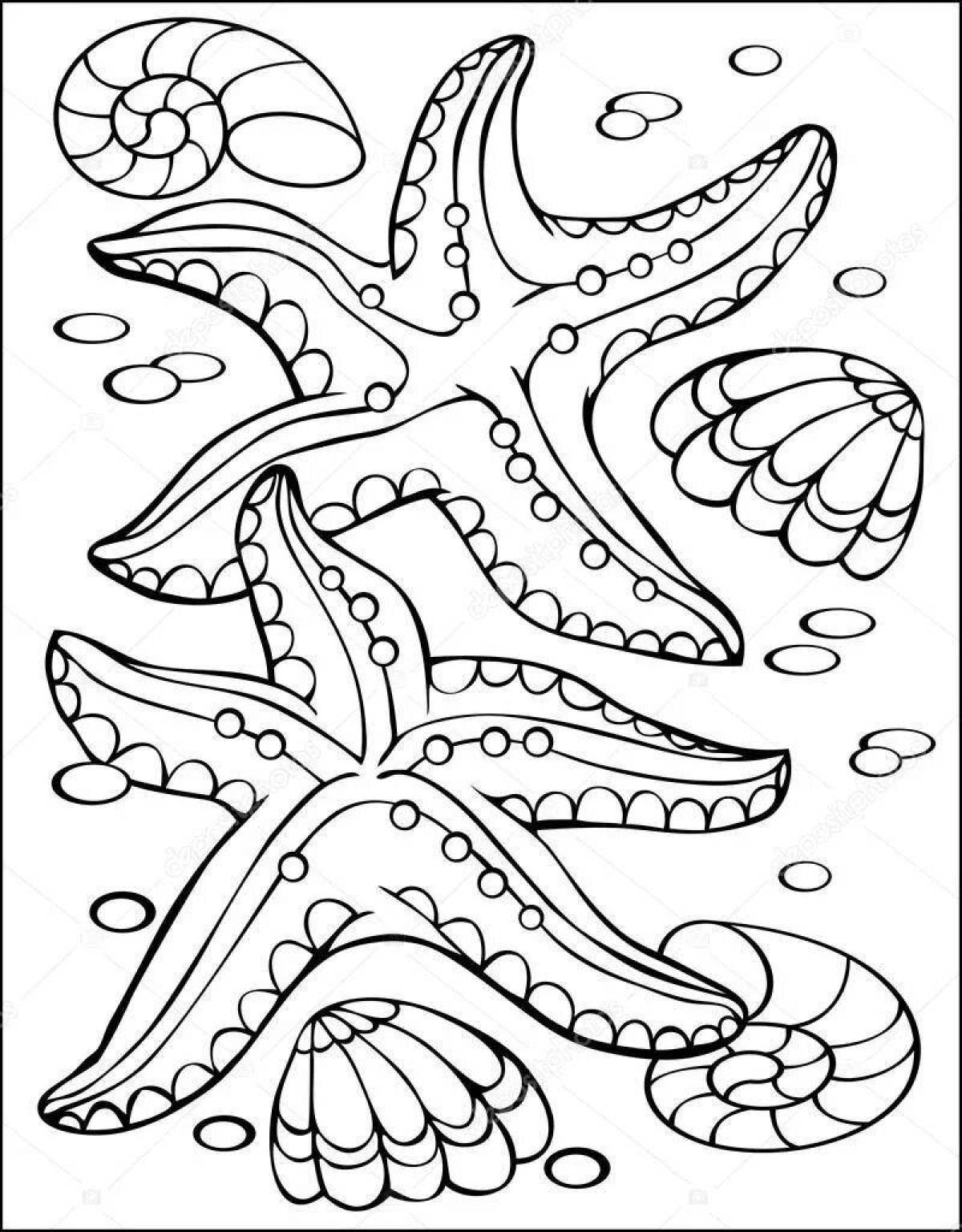 Incredible starfish coloring book for kids