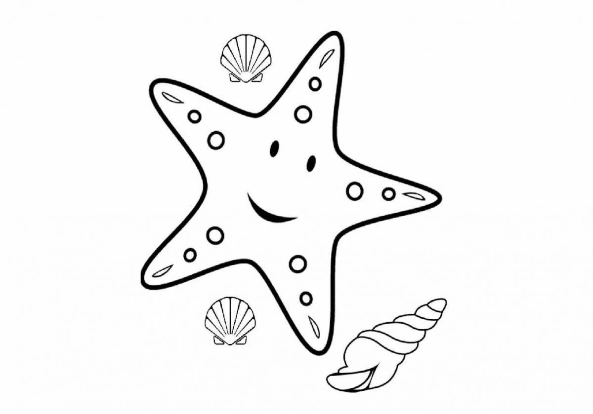 Удивительная морская звезда раскраски для детей