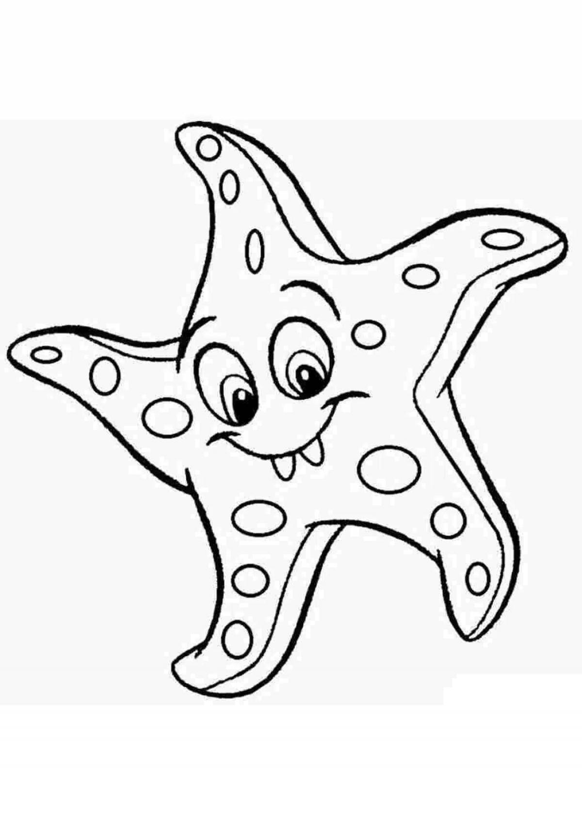 Gorgeous starfish coloring book for kids