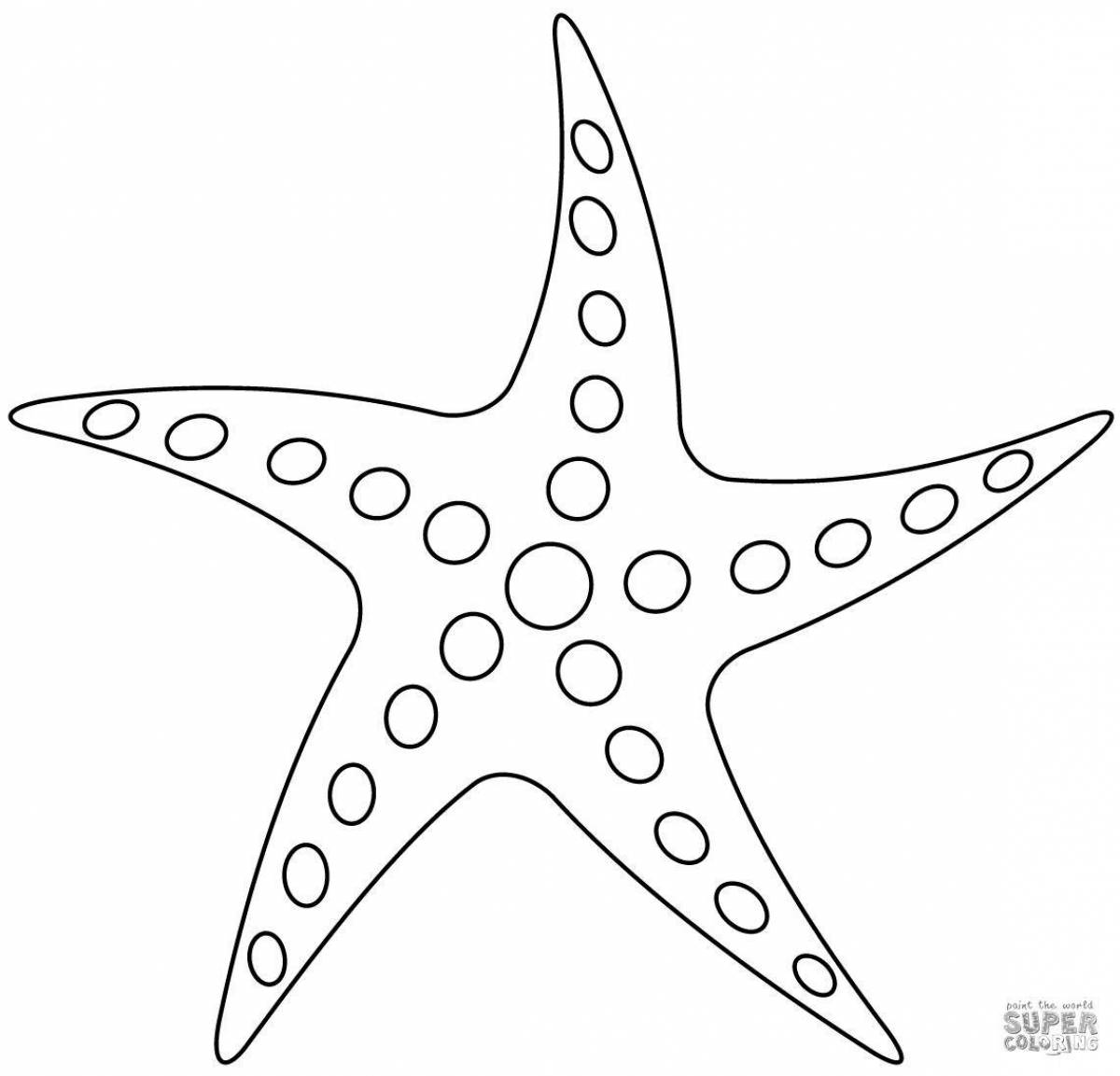 Великолепная морская звезда раскраски для детей
