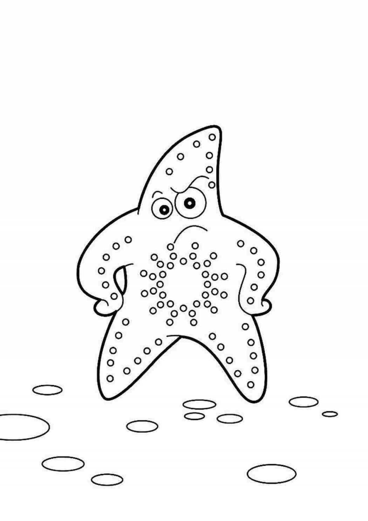 A fun starfish coloring book for kids