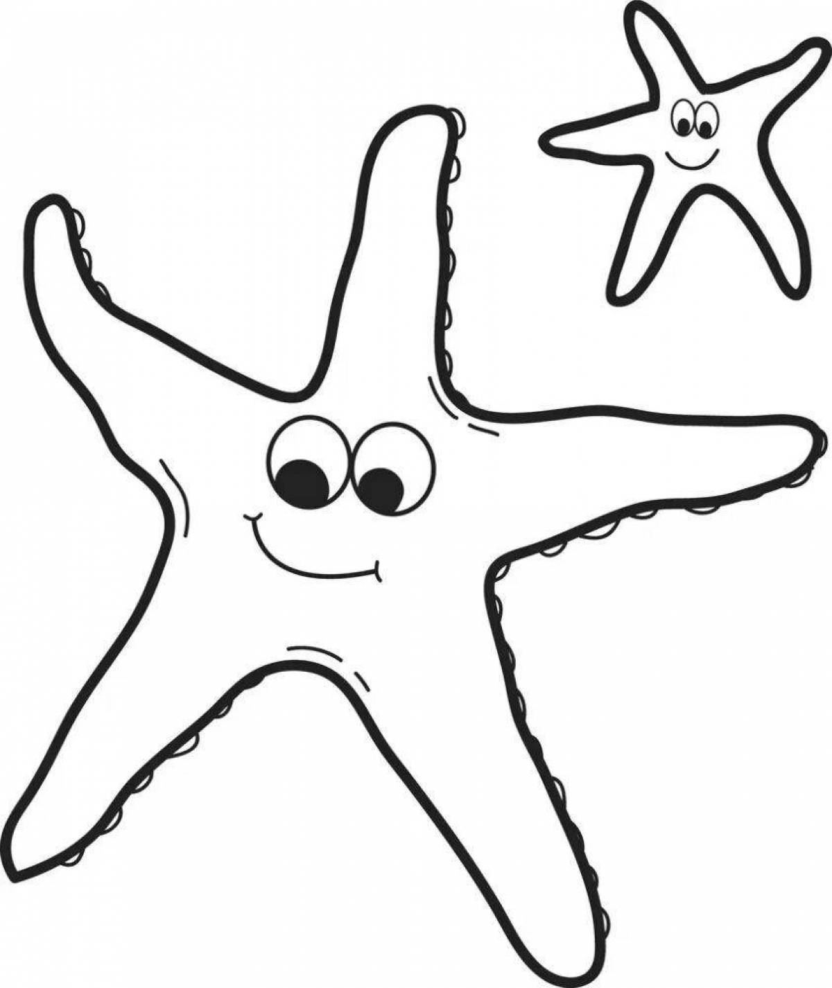 Чудесная морская звезда раскраски для детей