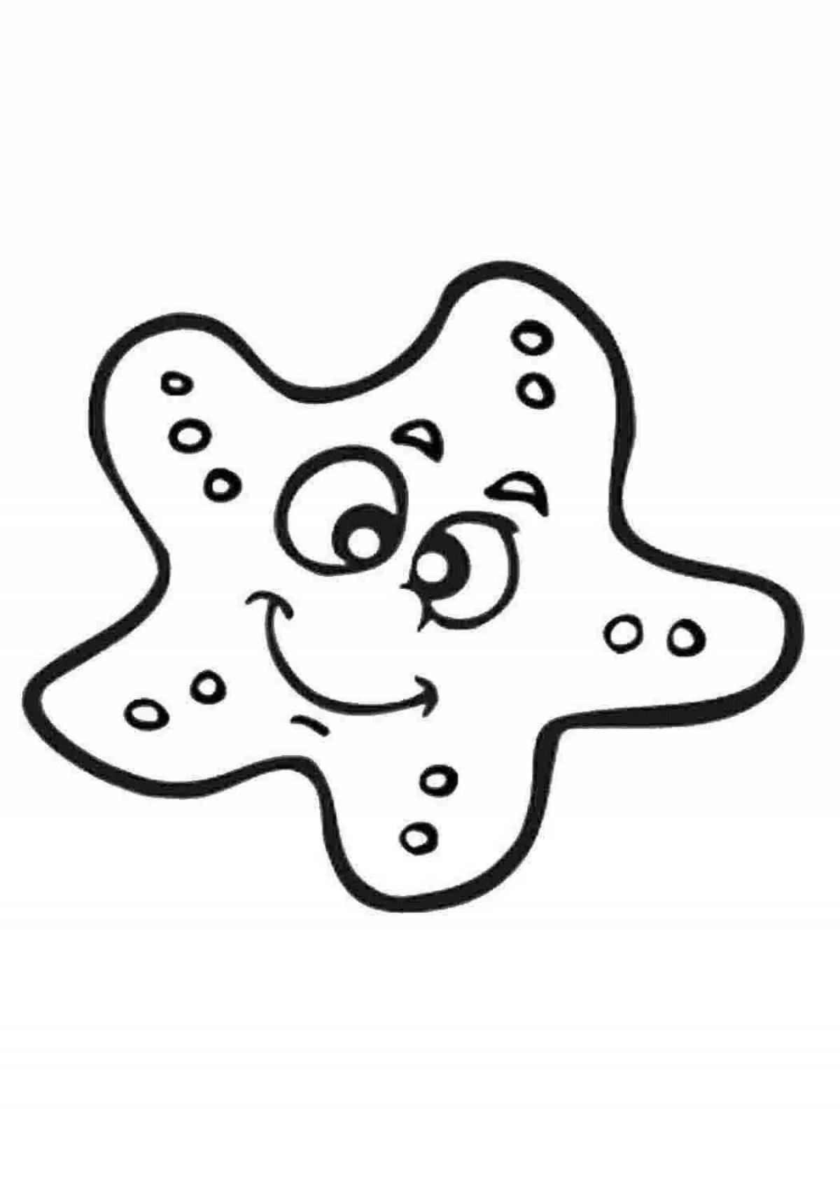 Photo Exquisite starfish coloring for kids