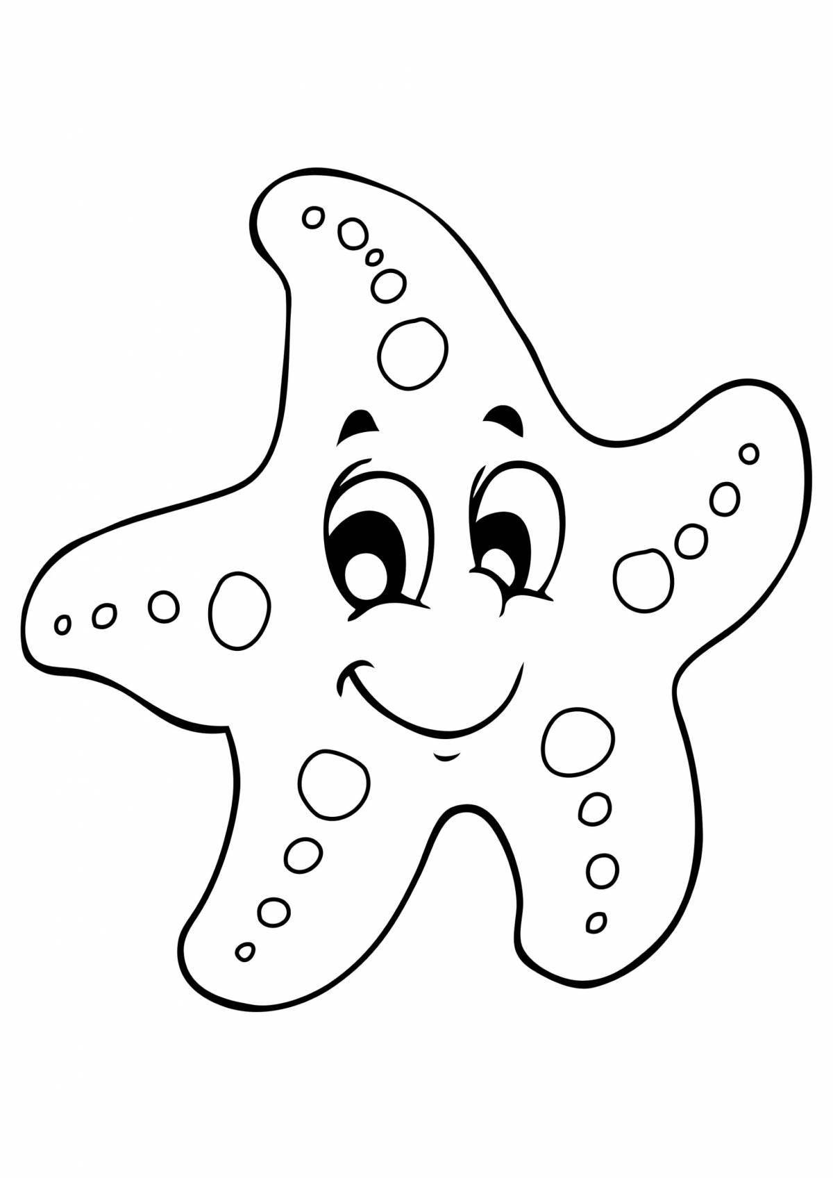 Dazzling starfish coloring book for kids