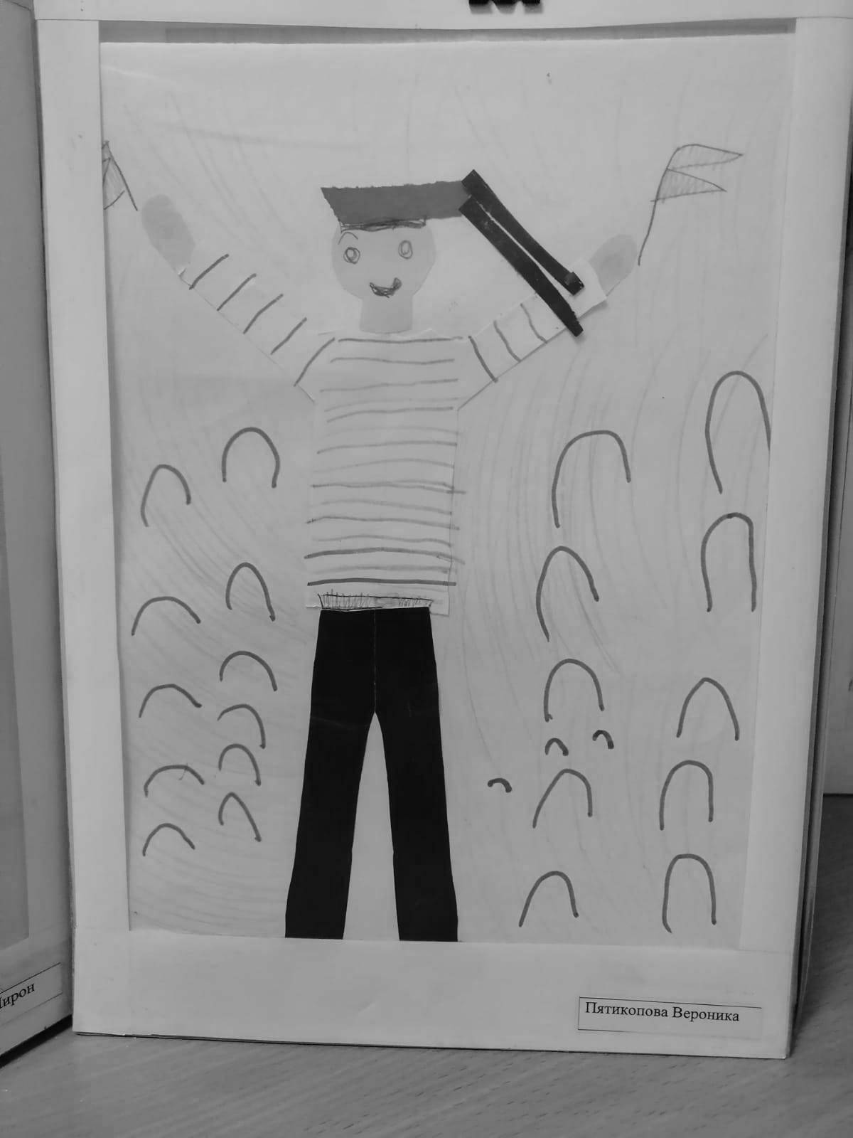 Sparkling coloring sailor with signal flags