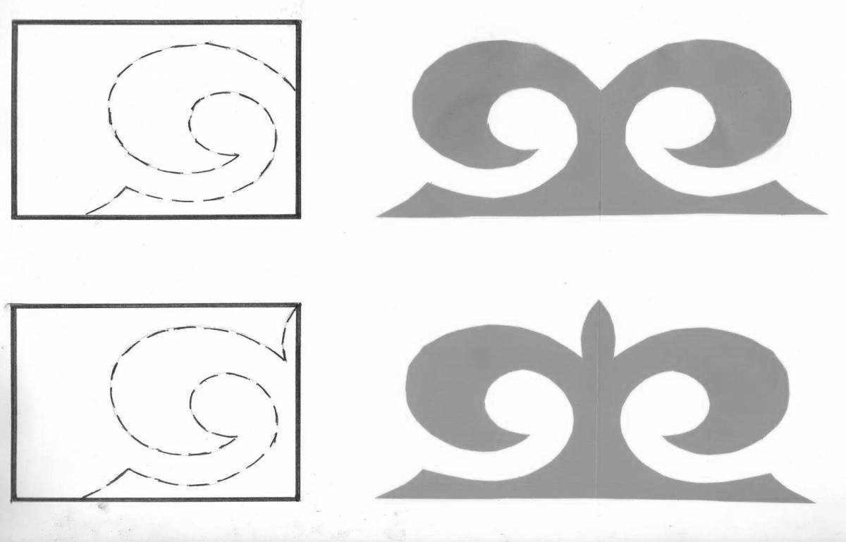 Раскраски Орнамент казахский для детей (26 шт.) - скачать или распечатать беспла