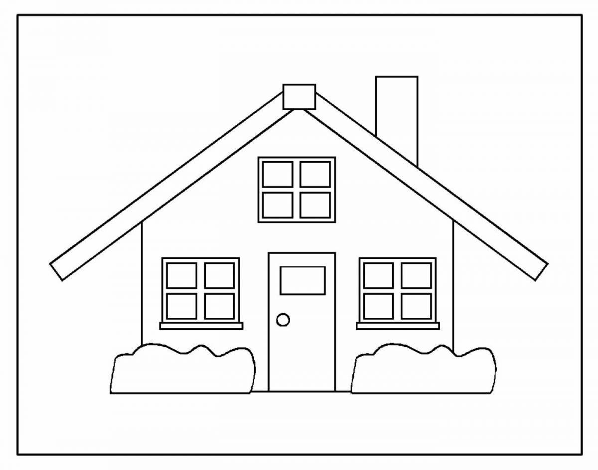 Дом рисунок для детей простой