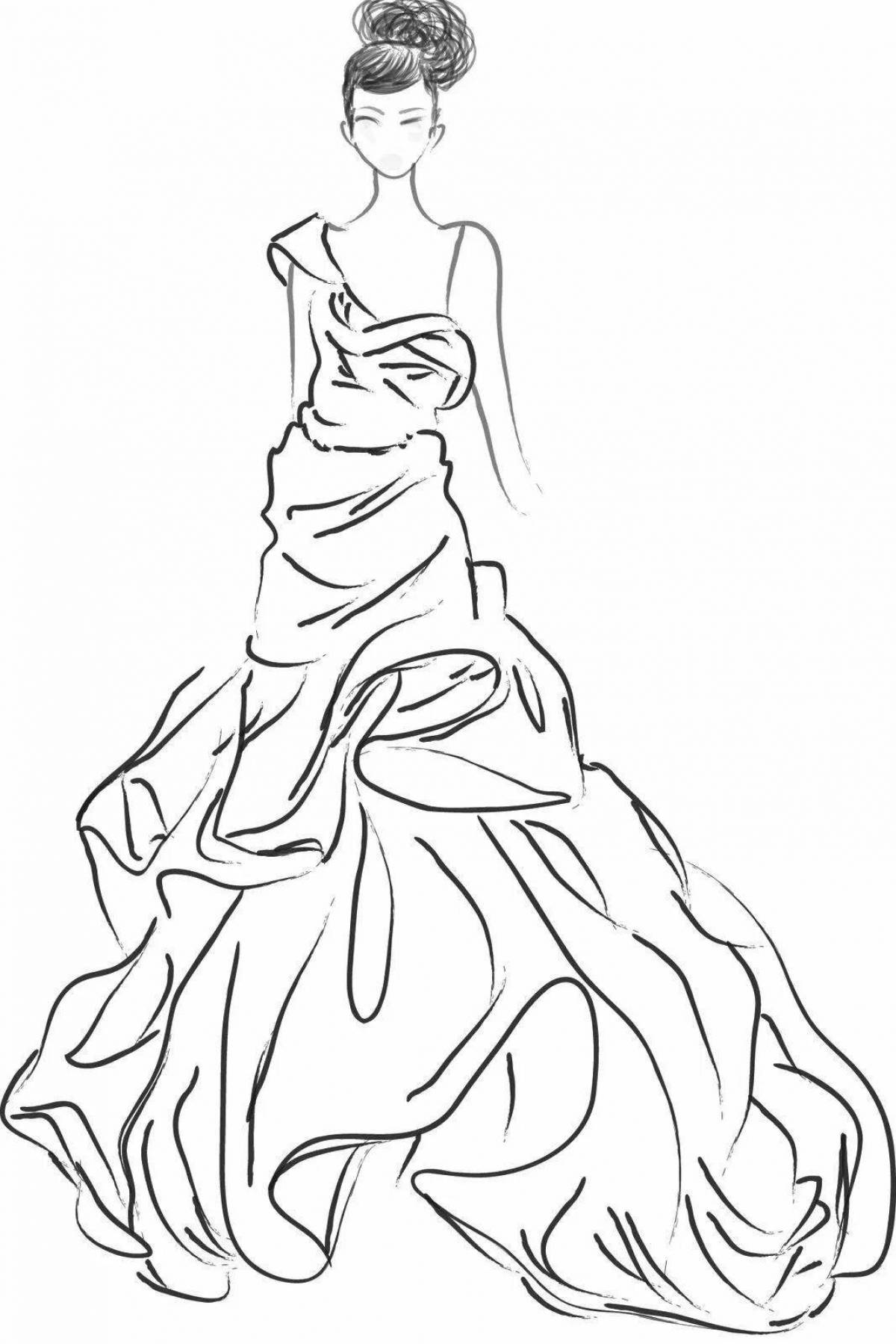 Эскиз женщины в платье