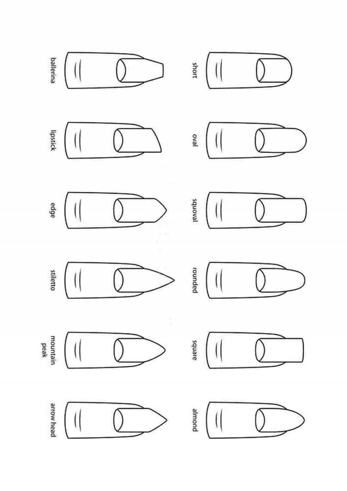 Ногти распечатать. Ногти раскраска. Форма ногтей раскраска. Ногти раскраска типсы. Трафарет для ногтей.