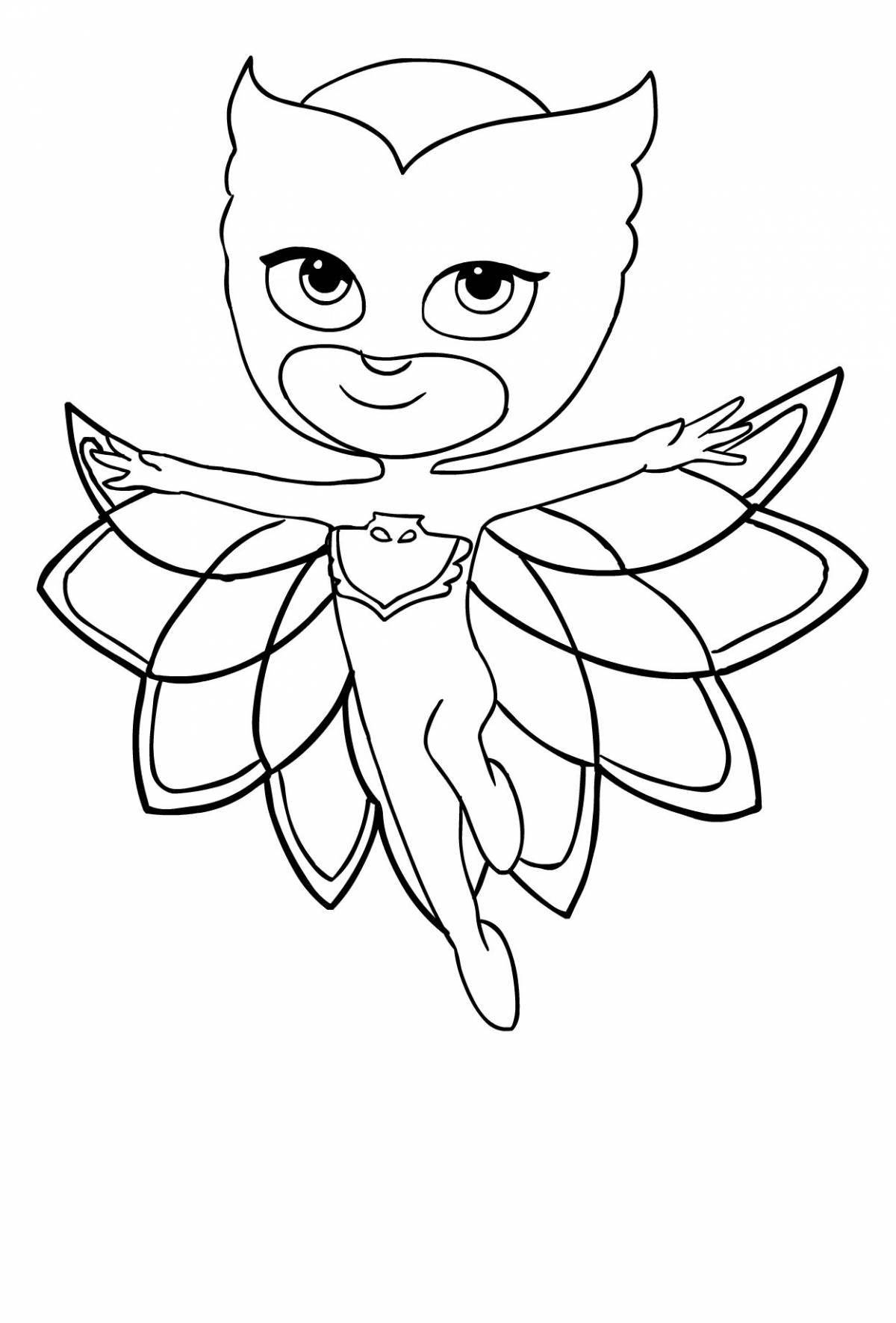 Fun coloring pages heroes in alet masks