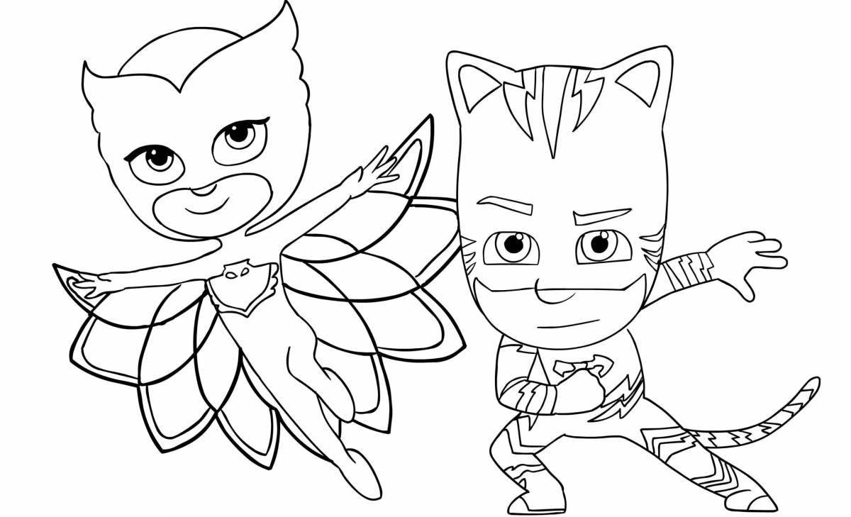 Mystical coloring pages heroes in alet masks