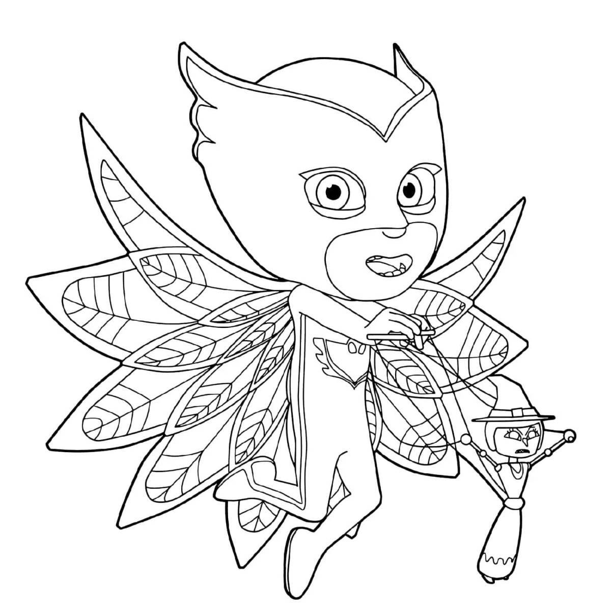 Dramatic coloring pages heroes in alet masks