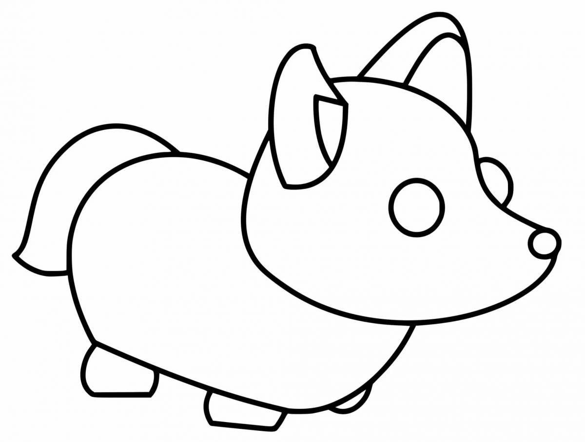 Cute roblox coloring page adopt me pets