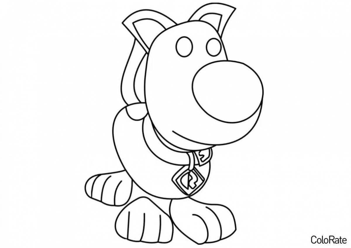 Awesome roblox adopt me pets coloring page