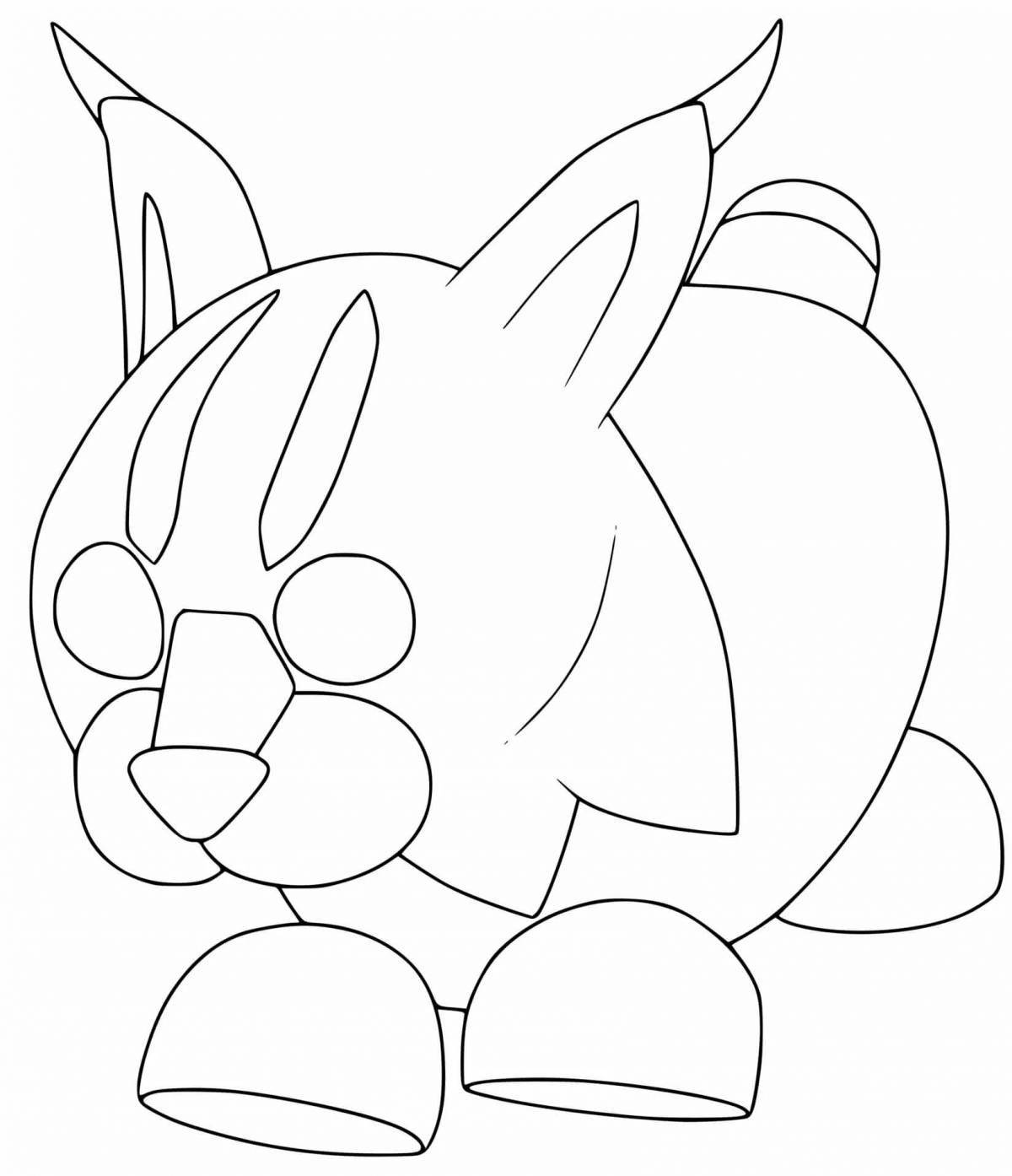 Adorable roblox adopt me pets coloring page