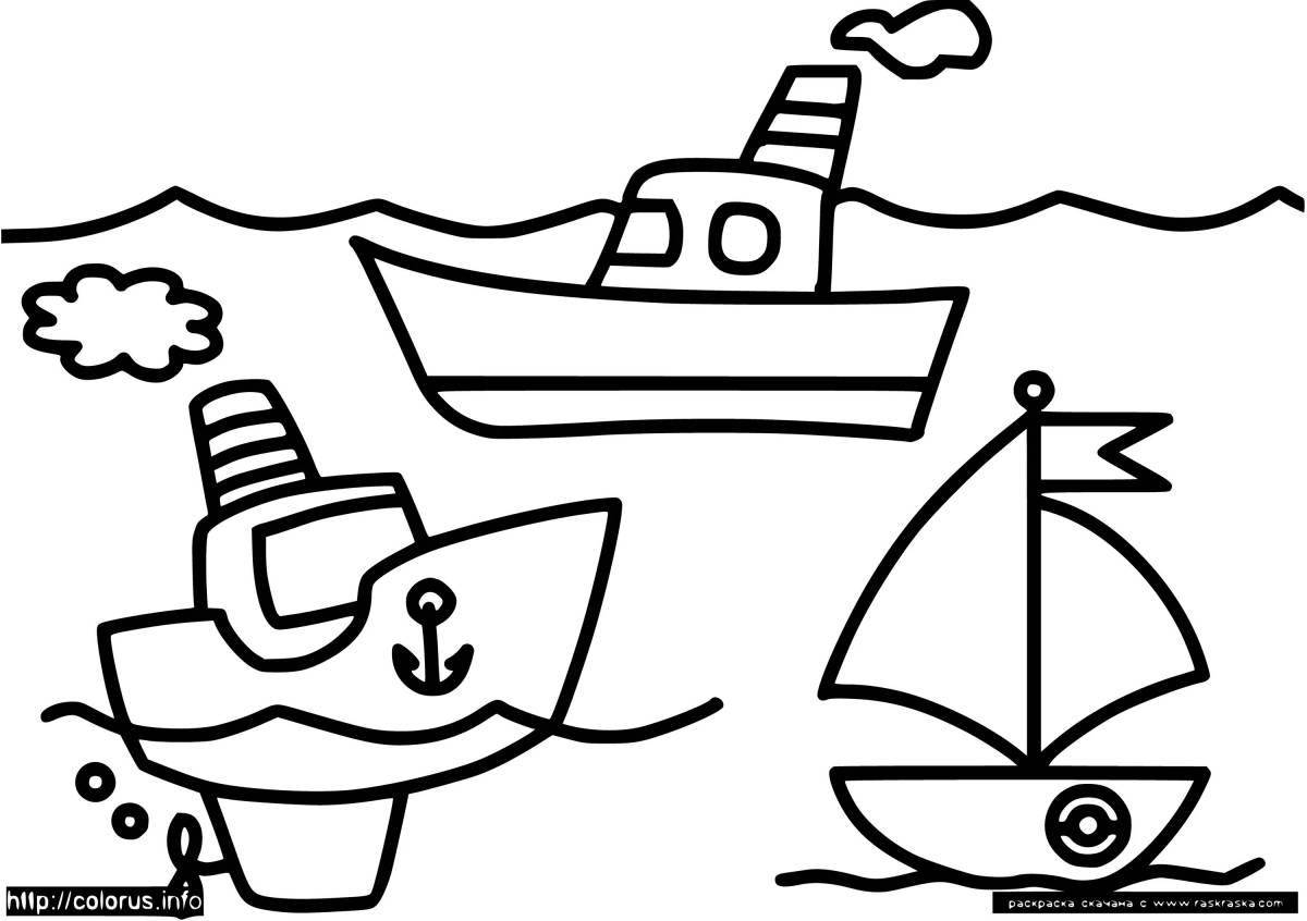 Adorable February 23 ship coloring page