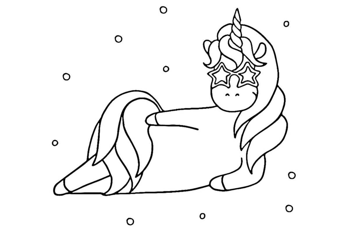 Coloring book for girls cute unicorns