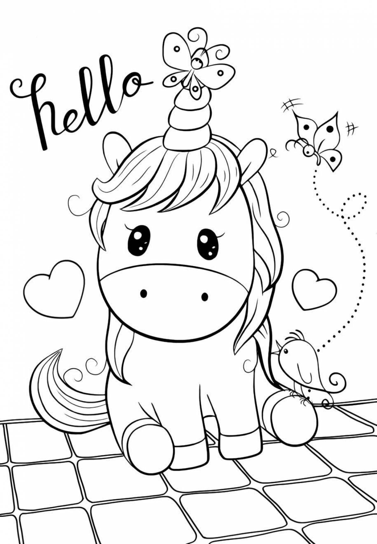 Amazing coloring pages for girls cute unicorns